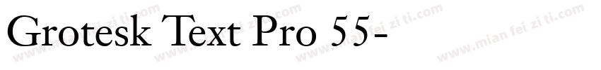 Grotesk Text Pro 55字体转换